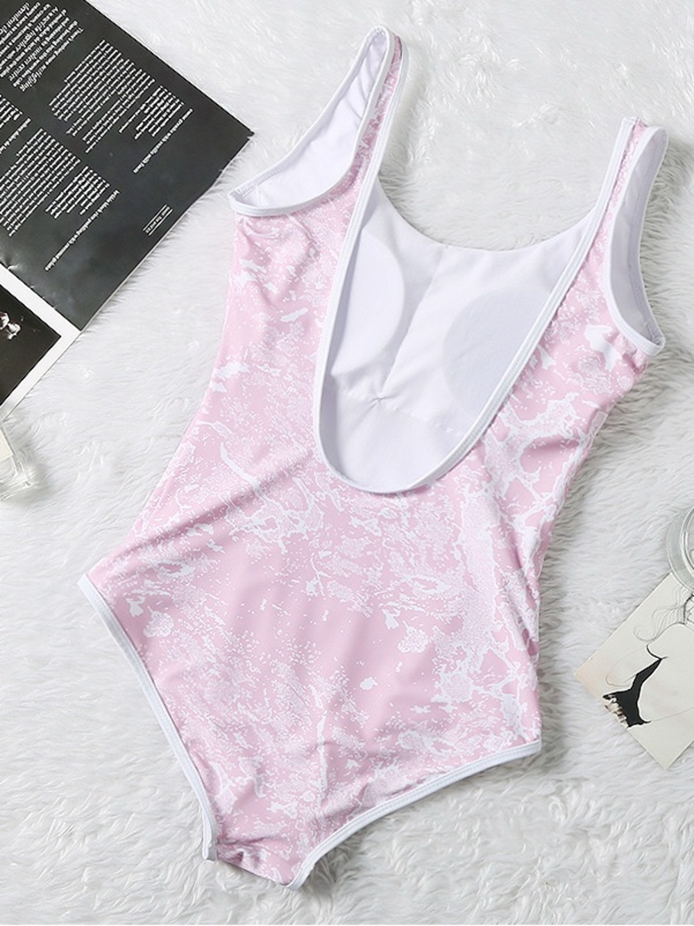 Pink Marble One-Piece Swimsuit